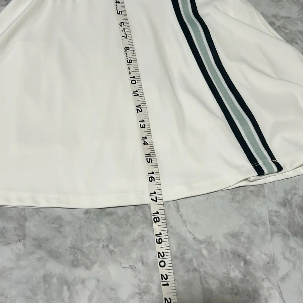 LOU & GREY WOMENS STRIPED LUVSTRETCH OVERLAP SKORT WHITE Sz SMALL - Picture 11 of 12